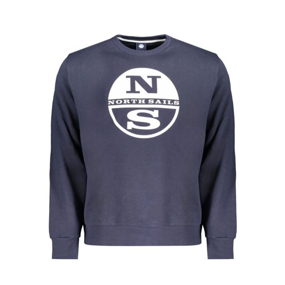 North Sails Blue Cotton Men Men's Sweatshirt
